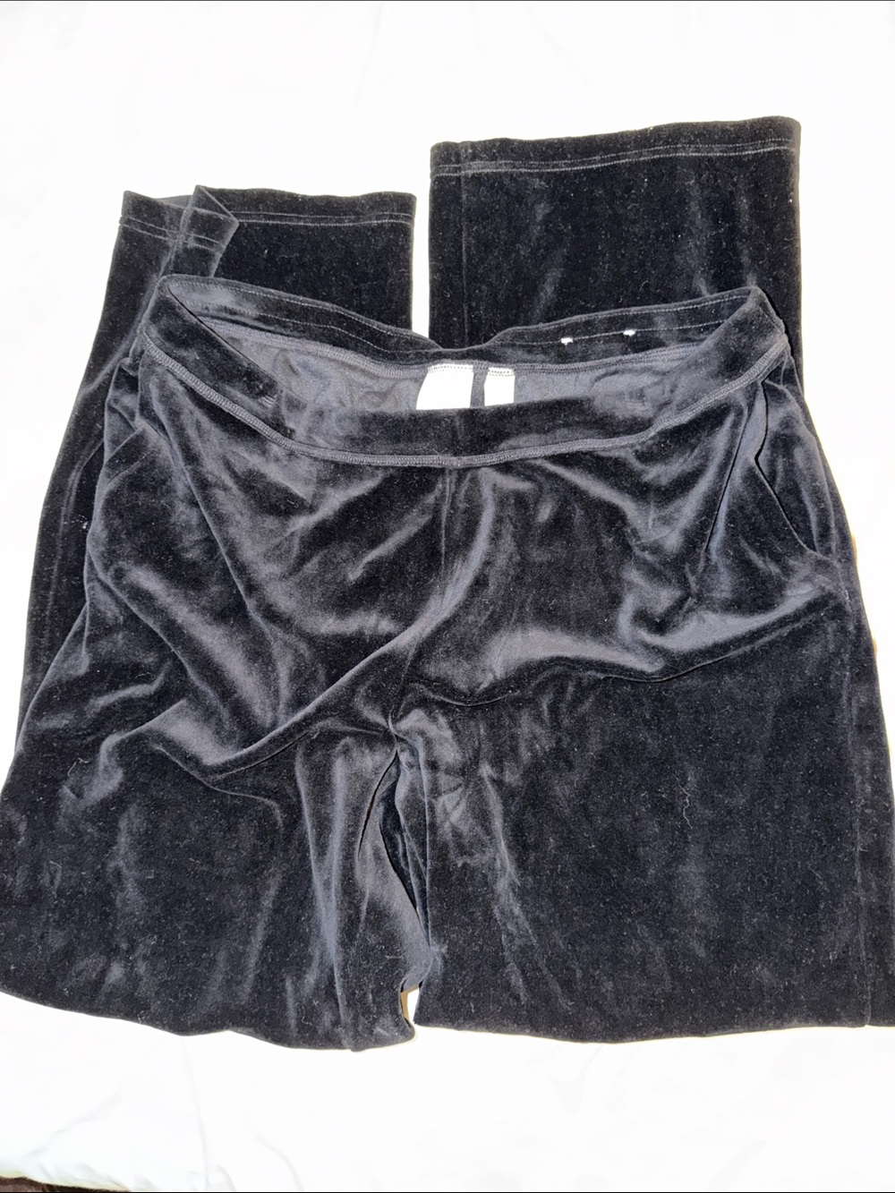 Wide Leg Black Velvet Lounge Pants